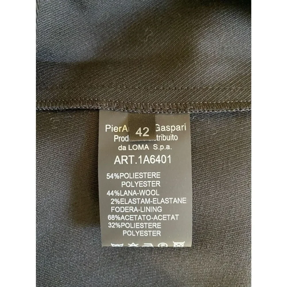Black Midi Pier Antonio Gaspari Dress with Front Pocket Detail